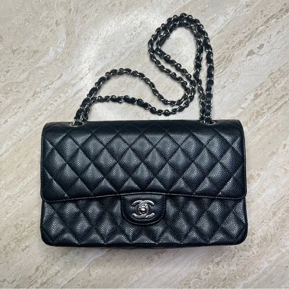 Chanel Classic Double Flap In Black Caviar SHW (2005-2006)